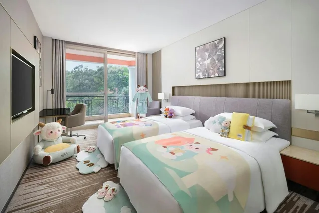 Guest Room, Deluxe, Twin Beds, City View, Dongguan Forum Hotel and Apartment 6/9