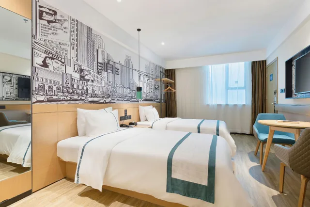 غرفة قياسية بسريرين منفصلين، City Comfort Inn (Haikou Xiuying District Wanda Plaza) 1/2