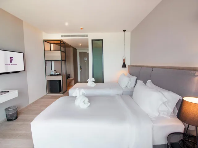 غرفة ديلوكس بسرير مزدوج أو سريرين منفصلين بإطلالة على البحر، Fortune Saeng Chan Beach Rayong 8/10
