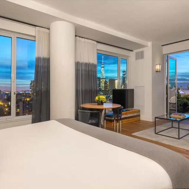 جناح استوديو ديلوكس بسرير كينج بإطلالة على المدينة، Hotel Indigo Lower East Side New York 2/8
