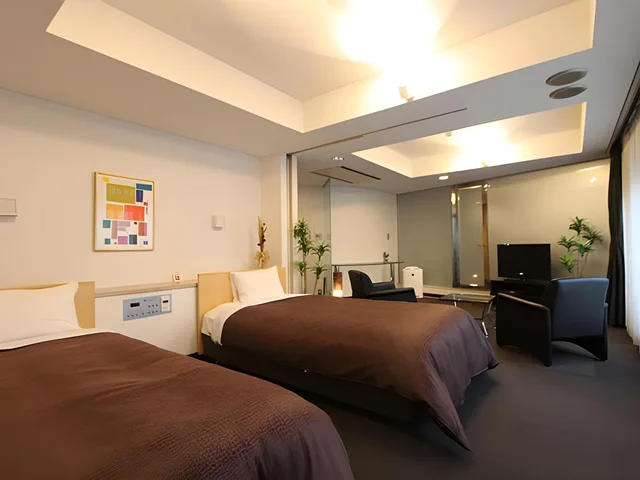 غرفة قياسية بسريرين منفصلين، Hotel Livemax BUDGET Korakuen 1/1