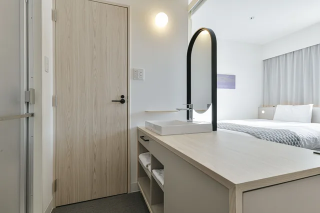 غرفة كومفورت بسرير مزدوج وسرير فردي مع سرير إضافي، Vessel Hotel Fukuyama 6/9