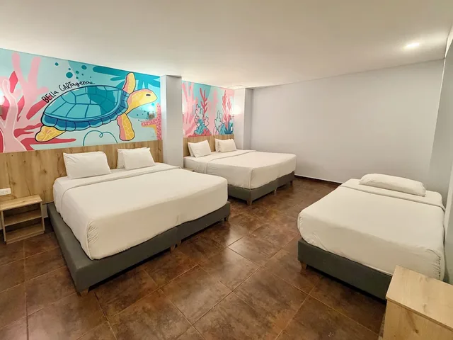 غرفة عائلية بسرير كينج وسريرين مزدوجين، Hotel Caribbean Cartagena 7/10