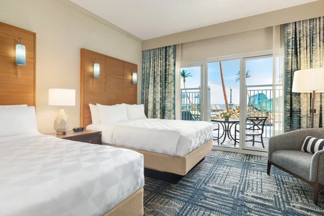 جناح بسريرين كوين بإطلالة على المسبح بغرفة نوم واحدة، Holiday Inn Hotel And Suites Ocean City 2/6