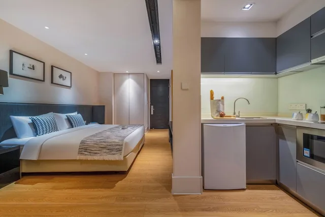 استوديو تنفيذي بسرير كوين، Citadines South Chengdu 5/10