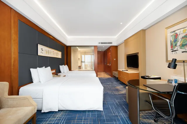 غرفة بسريرين مزدوجين بإطلالة على المدينة، Four Points by Sheraton Suzhou 3/6