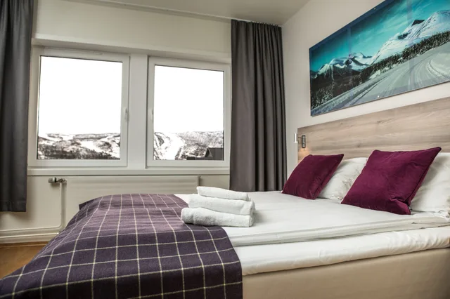 غرفة قياسية بسريرين منفصلين بإطلالة على الجبل، Geilo Hotel 1/5