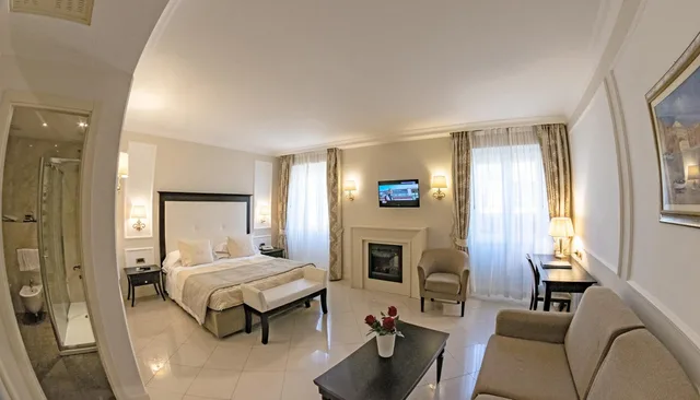 غرفة ديلوكس بسرير مزدوج أو سريرين منفصلين بإطلالة على المدينة، Hotel Miramare and Spa 4/5