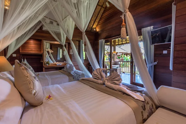 غرفة ديلوكس بسرير مزدوج أو سريرين منفصلين، Royal Retreat Villa's Lembongan 3/8