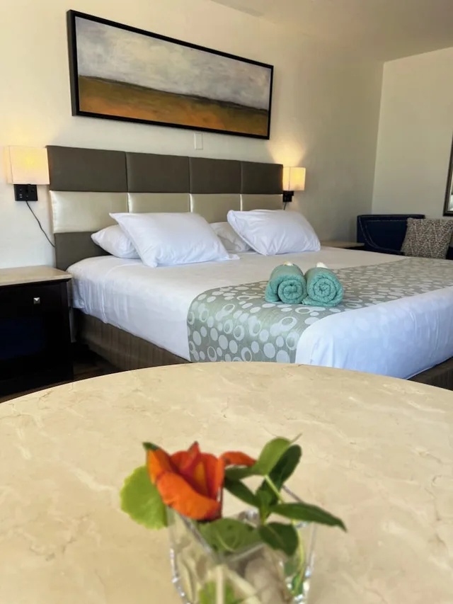 غرفة بسرير كينج بمطبخ صغير، Flamingo Inn 6/10