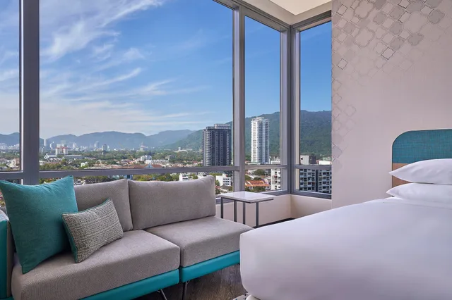 غرفة كلوب بسرير كينج بإطلالة على المدينة، Penang Marriott Hotel 2/4