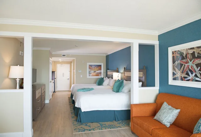 جناح استوديو بسريرين كوين بشرفة مع أريكة، Bethany Beach Ocean Suites Residence Inn 4/6