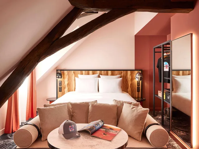 غرفة بسرير مزدوج لذوي الإعاقة، Mama Shelter Rennes 4/7