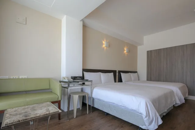 غرفة بسريرين مزدوجين، Hotel Les Champs Hualien 4/9