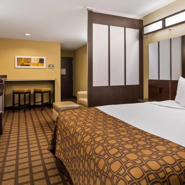 جناح استوديو بسرير كوين بحوض استحمام لذوي الإعاقة، Microtel Inn and Suites By Wyndham Round Rock 4/7