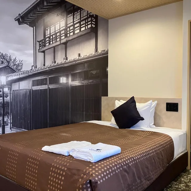 Room, Semi Double Bed, Tatami, Smoking, Hotel Livemax BUDGET Kyoto Ekimae 1/4