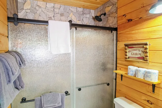 2 Bedrooms, Family, Cabin, Futon Bed, Queen Bed, Mountain Side, Kitchen، Nicky's Resort 3/3