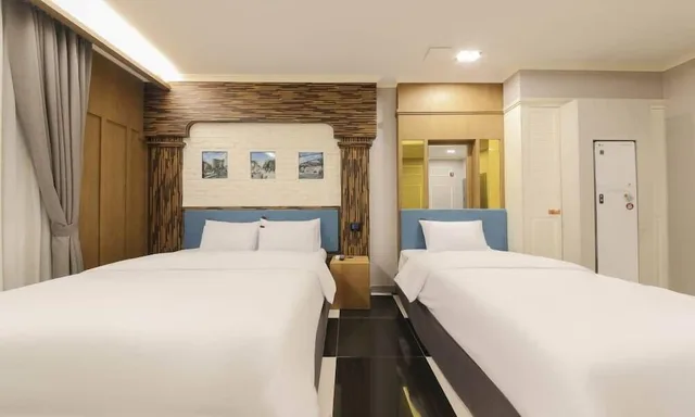 غرفة عائلية بسرير مزدوج وسرير فردي، Gwangju Gwangsangu Hanam Hound Hotel 1/3