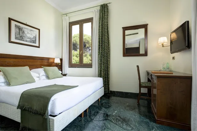 غرفة بسرير مزدوج أو سريرين منفصلين، Grand Hotel Del Gianicolo 5/10
