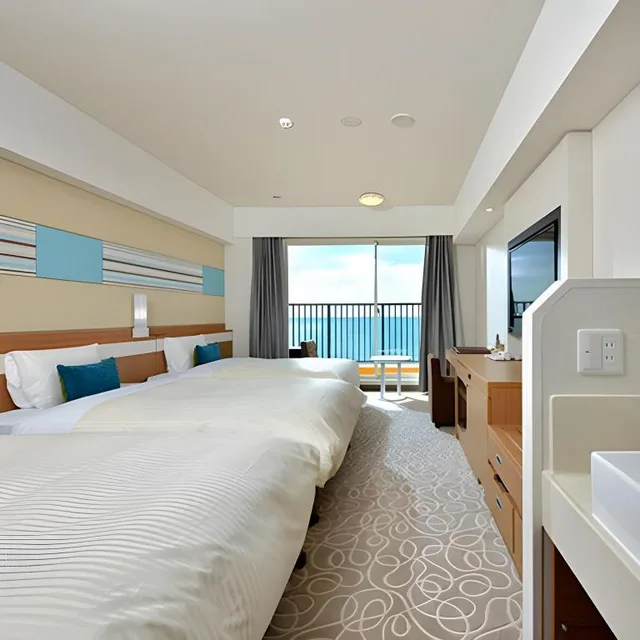 Premium, 2 Double Beds, Ocean Front, Annex، Vessel Hotel Campana Okinawa 1/4