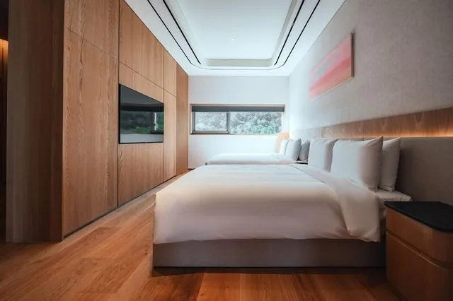 جناح بريميوم بسرير كينج وسرير كوين بإطلالة على البحر بمسبح خاص، Mer de l'aube Hotel 1/5