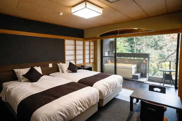 Japanese, Modern, Futon Bed, Twin Beds, Outdoor Bath, Terrace، Livemax Resort Okudogo 1/6