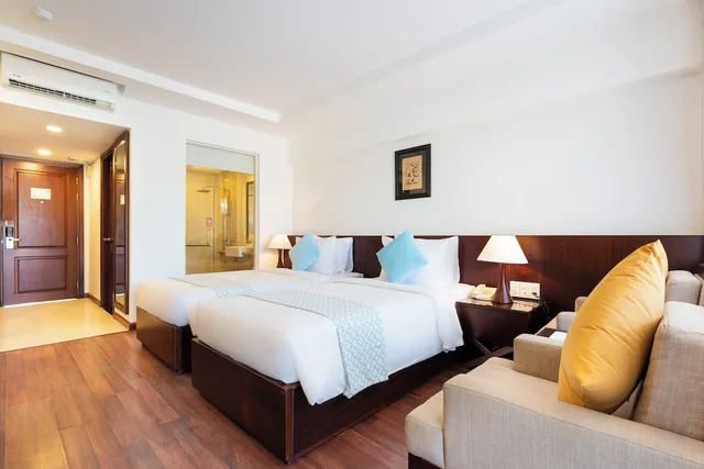 غرفة سوبيريور بسريرين منفصلين بإطلالة على المدينة، Hoang Ngoc Beach Resort 3/4