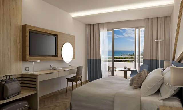 غرفة عائلية بإطلالة على البحر، Mediterranean Beach Hotel 2/7