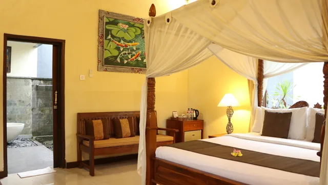 فيلا ديلوكس بسرير كينج بغرفة نوم واحدة، Villa Jj And Spa Ubud 10/10