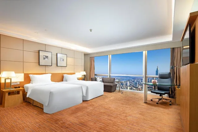 غرفة كلوب فاخرة بسريرين منفصلين، Sofitel Galaxy Nanjing 2/6