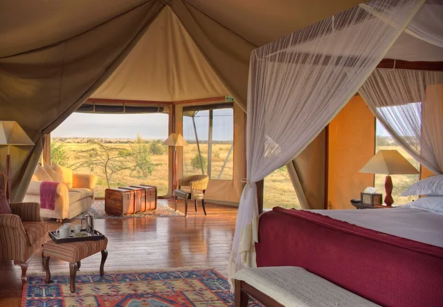 خيمة ديلوكس بسرير كينج بإطلالة على المتنزه بشرفة، OLARE MARA KEMPINSKI MASAI MARA 3/3