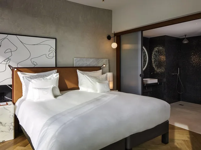جناح تنفيذي بسريرين كينج بشرفة بغرفتي نوم، L Esquisse Hotel & Spa Colmar - MGallery Collection 1/1