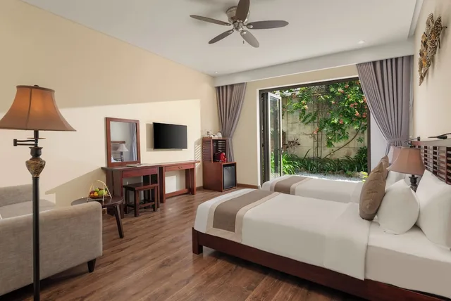 Deluxe, King Bed, Garden View, Private Garden, Bathtub، Silk Sense Hoi An River Resort 9/10