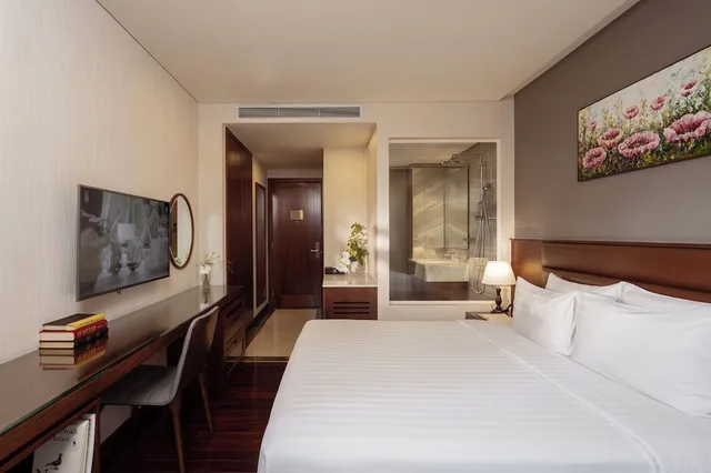 غرفة بريميوم بسرير مزدوج أو سريرين منفصلين، Orchids Hotel Saigon 3/10