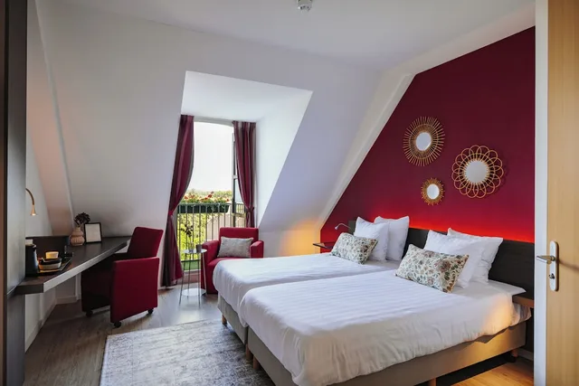 غرفة قياسية بسريرين منفصلين بإطلالة على الحديقة، HOTEL RESTAURANT ZALEN HOOGEERD 3/8