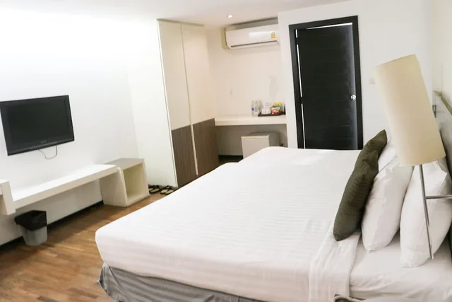 غرفة ديلوكس ثلاثية بسرير كينج وسرير فردي، The Mini R Ratchada Hotel 3/4