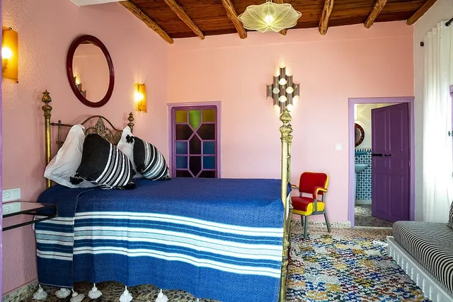 غرفة كومفورت بسرير كوين بإطلالة على البحر، Riad Tamayourt 1/2