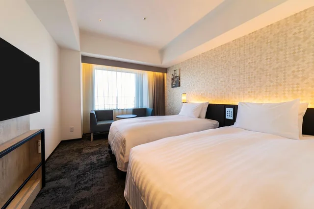 غرفة قياسية بسريرين منفصلين مع سرير إضافي، Liber Hotel Osaka 1/1