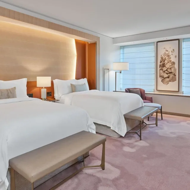 غرفة ديلوكس بسريرين مزدوجين بإطلالة على المدينة بحوض استحمام لذوي الإعاقة، The St Regis San Francisco 3/5