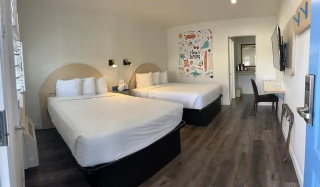 غرفة قياسية بسريرين مزدوجين، Ocean Palms Motel 3/5