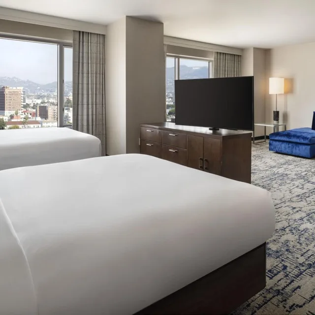 استوديو كبير بسريرين كوين مع أريكة، Residence Inn Los Angeles La Live 3/3
