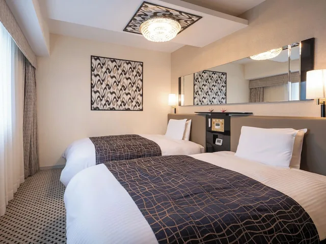 غرفة ديلوكس بسريرين منفصلين بغرفتي نوم، Apa Hotel Hatchobori Shintomicho 2/3