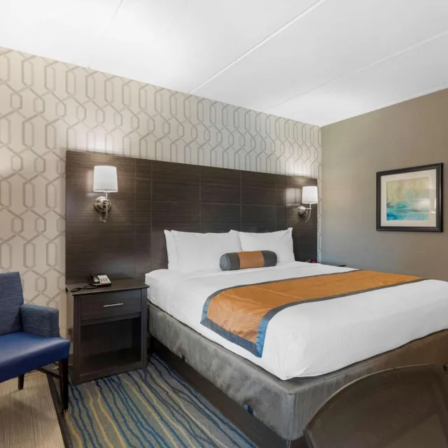 غرفة بسرير كينج يُسمح فيها بالحيوانات الأليفة لذوي الإعاقة، Best Western Plus Bowling Green 3/9
