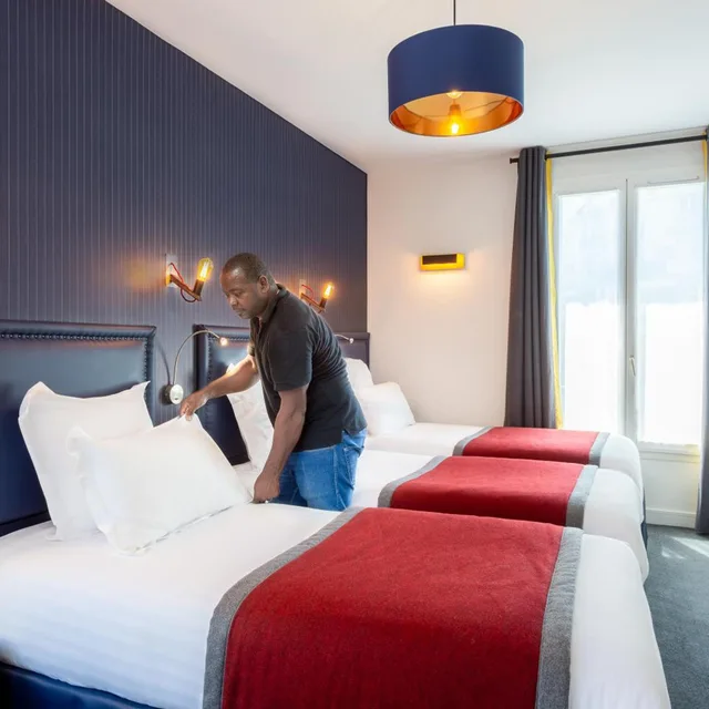 غرفة ثلاثية بسرير مزدوج، Hotel Clarisse 3/10