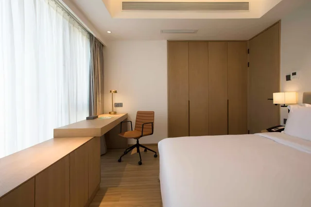 جناح ديلوكس بسرير كينج وسرير فردي بغرفتي نوم، Shama Serviced Apartments Zijingang Hangzhou 2/4