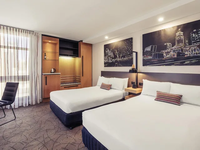 غرفة سوبيريور بسريرين مزدوجين بإطلالة على المدينة، Mercure Brisbane King George Square 2/7