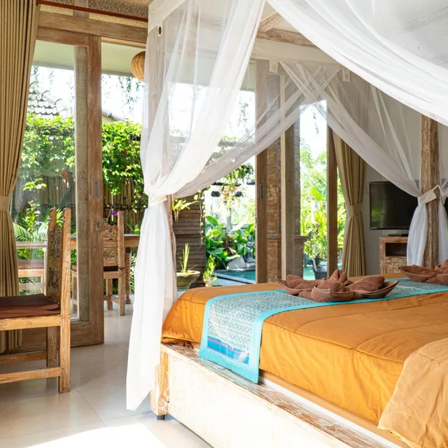 غرفة سوبيريور بإطلالة على المسبح، Raditya Villas Ubud 6/10