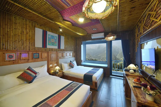 غرفة عائلية بسريرين كوين، Sapa Nature View Hotel 3/4