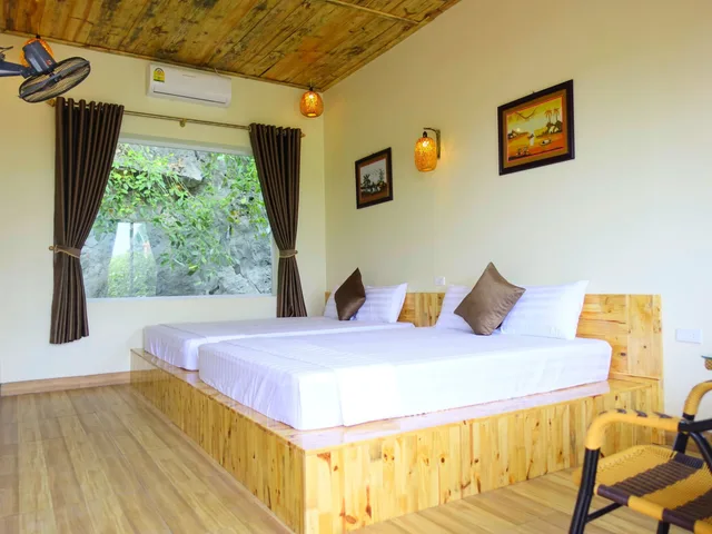 غرفة عائلية بسريرين كوين، Ninh Binh Mountain Side Homestay & Cafe 3/5