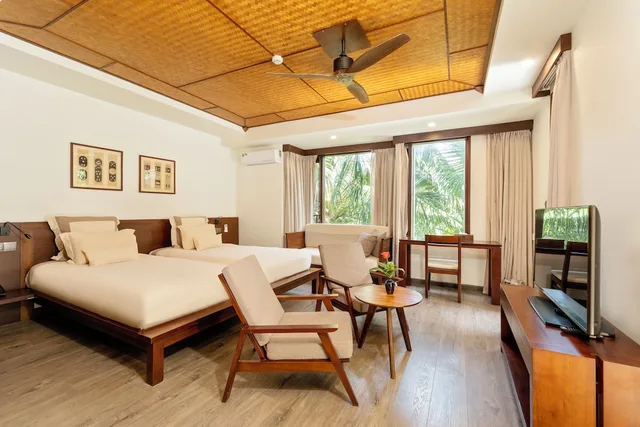 غرفة غراند ديلوكس بسريرين منفصلين بشرفة، Hoi An Eco Lodge & Spa 4/10